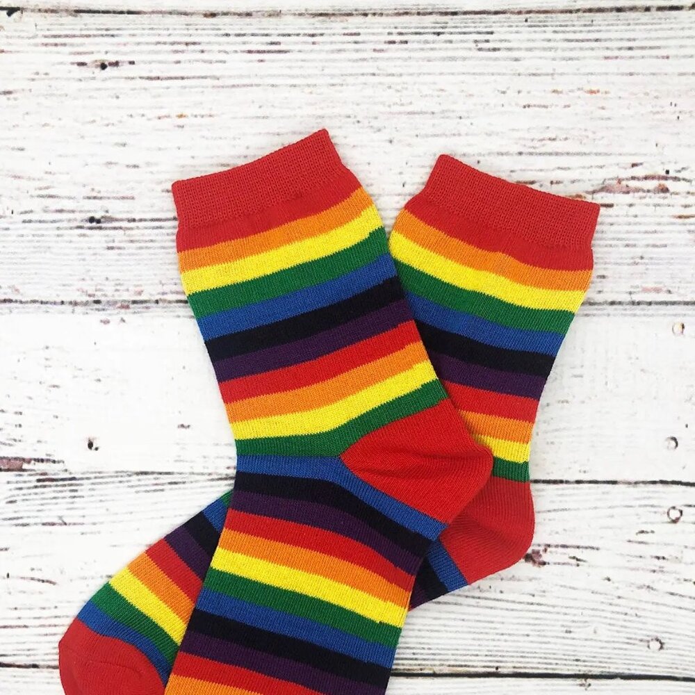 LGBTQ+ Pride Socks - One Size - NEW WITH TAGS